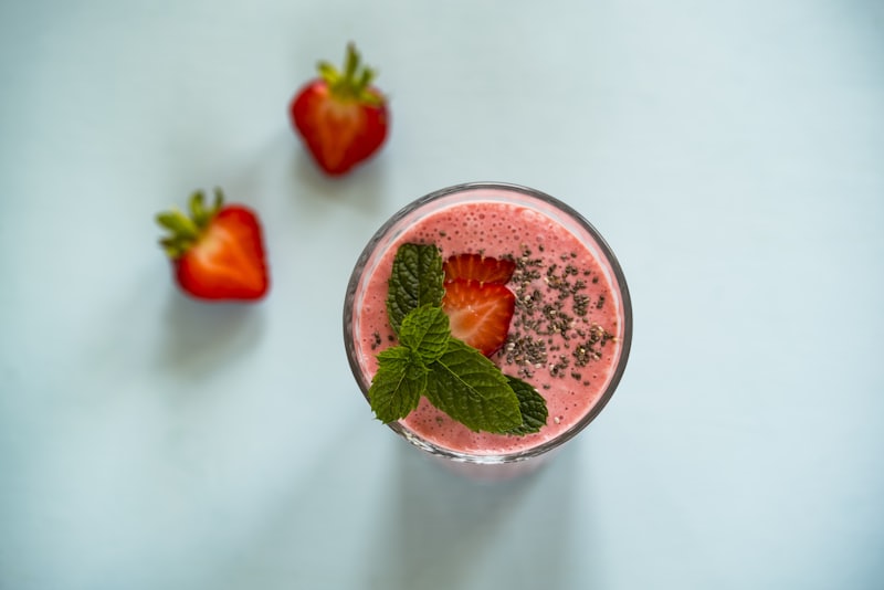 Smoothie de morango com chia